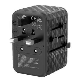 Cestovní adaptér Verbatim UTA-05 GaN III, 2x USB-C PD 65W & QC 4+, 2x USB-A černý

 obrázek produktu 6 z 11