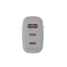 Nabíječka do sítě Celly 2x USB-C/USB-A, GaN, 65 W bílá

 obrázek produktu 2 z 2