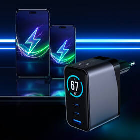 Nabíječka do sítě 3mk InCharge Lumin PD 67W QC4+ PPS AFC FCP SCP 1A2C TFT Display černá

 obrázek produktu 5 z 9