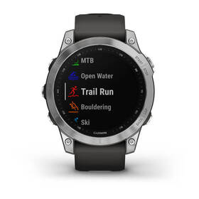 Chytré hodinky Garmin fenix 7 Glass - Silver / Graphite Silicone Band 

 obrázek produktu 2 z 10