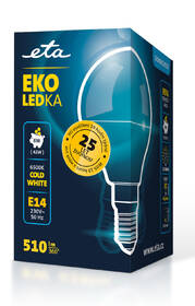 Žárovka LED ETA EKO LEDka mini globe 6W, E14, studená bílá 

 obrázek produktu 3 z 3