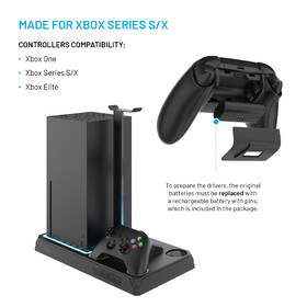 Dokovací stanice FIXED pro Xbox Series X a S s odvětráváním a nabíjením pro dva ovladače Xbox černá

 obrázek produktu 2 z 11