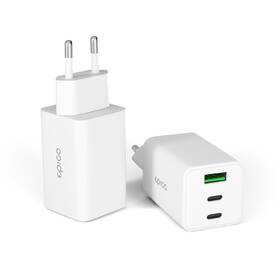 Nabíječka do sítě Epico UltraBoost GaN 65W 1x USB-A/2x USB-C bílá

 obrázek produktu 3 z 6