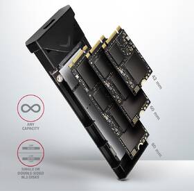 Externí rámeček Axagon Black Arrow box, USB-C 10 Gbps - M.2 NVMe SSD černý

 obrázek produktu 8 z 9