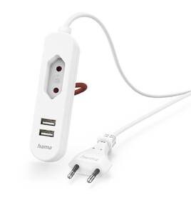Kabel prodlužovací Hama 2x USB-A, 1x el. zásuvka Euro, 1,9 m bílý

 obrázek produktu 3 z 4