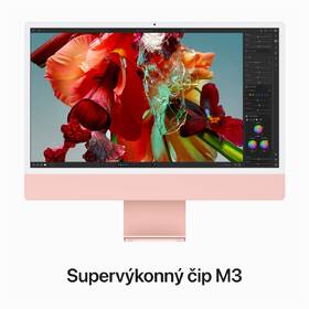 Počítač All In One Apple iMac 24" M3 8-CPU 10-GPU, 256GB - Pink CZ 
