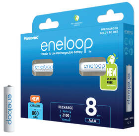 Baterie nabíjecí Panasonic Eneloop AAA, HR03, 800mAh, Ni-MH, blistr 8ks 

 obrázek produktu 1 z 4