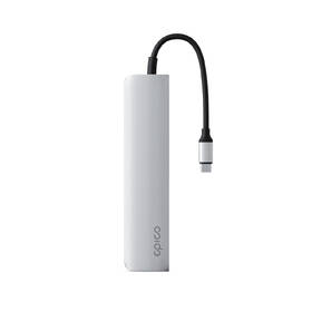 USB Hub Epico 6in1 Aluminium 8K USB-C/1× USB-C, 2× USB 3.0, HDMI, microSD, SD stříbrný

 obrázek produktu 2 z 3