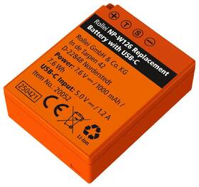 Baterie Rollei USB-C NP-W126 (Fuji) oranžová

 obrázek produktu 2 z 2
