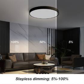 Stropní svítidlo IMMAX NEO LITE SEMPLICI SMART, 50cm, 48W, 3468 lm, s podporou BEACON, Wi-Fi, TUYA černé

 obrázek produktu 7 z 8