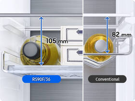 Americká lednice Samsung RS90F66BEFEO černá barva
