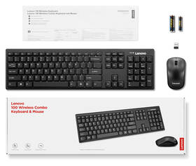 Klávesnice s myší Lenovo 100 Wireless Combo, US černá

 obrázek produktu 5 z 5