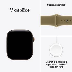 Chytré hodinky Apple GPS 46 mm tmavě bronzový hliník, olivový sportovní řemínek - S/M 

 obrázek produktu 6 z 6