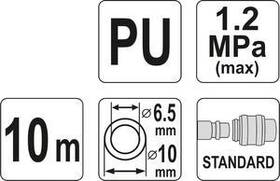 Vzduchová hadice YATO YT-24205 PU 6,5x10mm, 10m 

 obrázek produktu 2 z 2