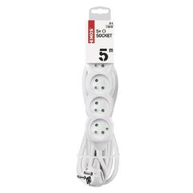Kabel prodlužovací EMOS 5x zásuvka, 5m bílý

 obrázek produktu 1 z 2