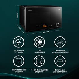 Mikrovlnná trouba Hisense H28SO1 Speed Oven 7in1 černá

 obrázek produktu 4 z 27