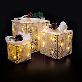 Vánoční osvětlení Solight Sada 3 LED dárků, 48x LED, IP44, 230V bílé

 obrázek produktu 4 z 6