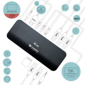 Dokovací stanice i-tec Thunderbolt 3 Dual 4K + USB-C na DisplayPort (1,5 m) + Power Adapter 180W 

 obrázek produktu 3 z 6