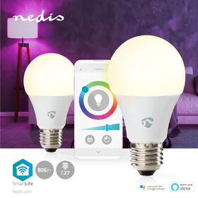 Chytrá žárovka Nedis SmartLife klasik, Wi-Fi, E27, 806 lm, 9 W, RGB / Teplá - studená bílá, 2ks 

 obrázek produktu 6 z 7