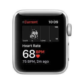 Chytré hodinky Apple Watch Series 3 GPS 38mm pouzdro ze stříbrného hliníku - bílý sportovní řemínek 

 obrázek produktu 3 z 4