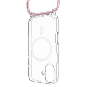 Kryt na mobil FIXED MagPure Neck s růžovou šňůrkou na krk na Apple iPhone 16 Plus průhledný

 obrázek produktu 1 z 1