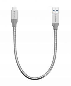 Kabel Verbatim Sync & Charge USB/USB-C, 30cm, nerezová ocel stříbrný

 obrázek produktu 1 z 3