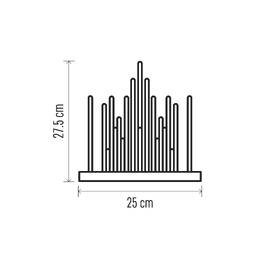 LED dekorace EMOS 20 LED svícen černý, 27,5 cm, 3x AA, vnitřní, teplá bílá, časovač 

 obrázek produktu 4 z 4