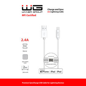 Kabel WG USB/Lightning, MFi, 2 m bílý

 obrázek produktu 1 z 1