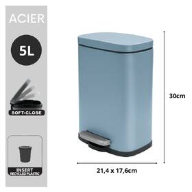 Odpadkový koš Spirella 10.20352, 5 l modrý

 obrázek produktu 1 z 10