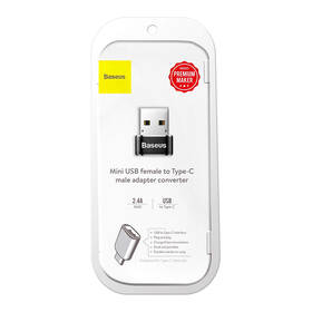 Redukce Baseus USB/USB-C černá barva
