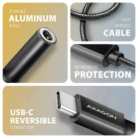 Redukce Axagon USB-C na 3.5mm jack - Hi-Res DAC audio adaptér černá

 obrázek produktu 2 z 5
