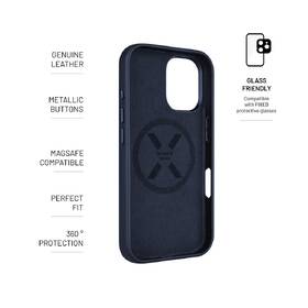 Kryt na mobil FIXED MagLeather s podporou MagSafe na Apple iPhone 16 modrý

 obrázek produktu 3 z 3