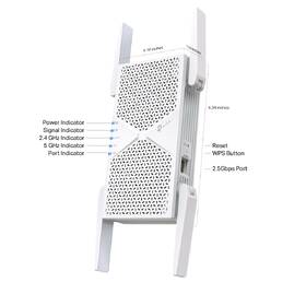 Wi-Fi extender TP-Link RE405BE Wi-Fi7 BE6500 bílý

 obrázek produktu 2 z 9