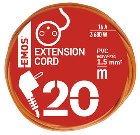 Kabel prodlužovací EMOS 1x zásuvka, 20m oranžový

 obrázek produktu 2 z 2