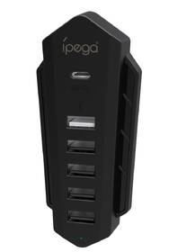 USB Hub iPega P5036 USB/USB-C pro PS5 6v1 černý

 obrázek produktu 1 z 2