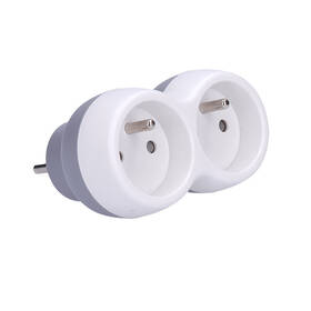 Rozbočovací zásuvka Solight 2x zásuvka, max. 3680W šedý/bílý

 obrázek produktu 1 z 3