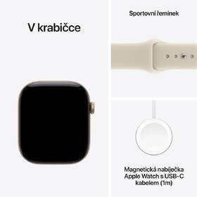 Chytré hodinky Apple GPS 46 mm světle zlatý hliník, pískový sportovní řemínek - M/L 

 obrázek produktu 6 z 6