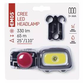 Čelovka EMOS P3531, CREE LED + COB LED, 330 lm, 65 m, 3x AAA šedá

 obrázek produktu 9 z 10