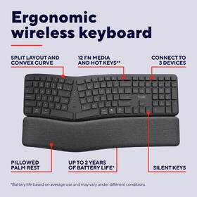 Klávesnice Trust Keyra Ergonomic, US černá

 obrázek produktu 7 z 9