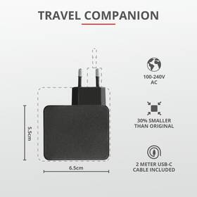 Napájecí adaptér Trust Maxo 61W pro notebooky Apple Macbook, USB-C PD 

 obrázek produktu 8 z 10