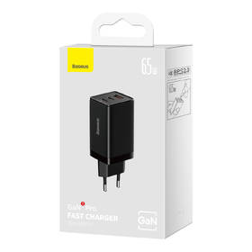 Nabíječka do sítě Baseus GaN5 Pro, 2x USB-C, USB-A, 65W + USB-C kabel 1m černá

 obrázek produktu 10 z 10