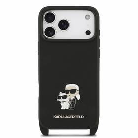 Kryt na mobil Karl Lagerfeld Saffiano Crossbody Popruh Metal Karl and Choupette na Apple iPhone 18 Pro černý

 obrázek produktu 4 z 7