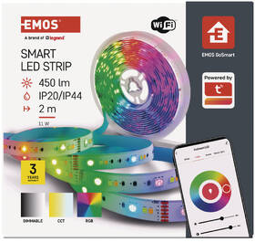 LED pásek EMOS GoSmart 11 W, 450 lm, Wi-Fi RGBCCT, 2 m 

 obrázek produktu 4 z 6