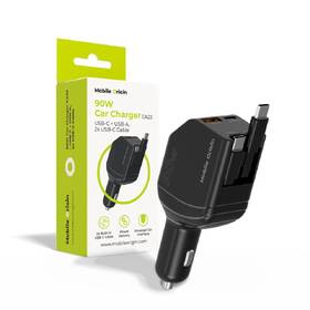 Adaptér do auta Mobile Origin CA22 90W, USB-C + USB-A, 2x USB-C kabel černý

 obrázek produktu 13 z 13