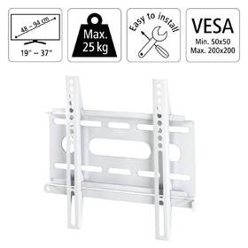 Držák TV Hama NEXT Light, pevný, pro úhlopříčky 19" až 37", nosnost 25 kg bílý

 obrázek produktu 3 z 7