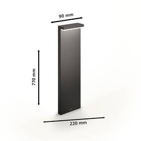 Venkovní svítidlo Philips Bustan, 2700 K, 77 cm antracitové

 obrázek produktu 1 z 5