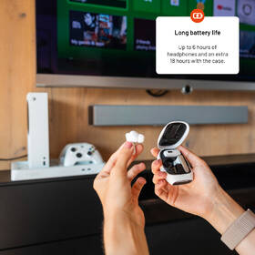 Sluchátka FIXED Game Pods bílá barva
