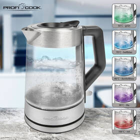 Rychlovarná konvice Profi Cook WKS 1190 G, inox LED 1,7 l 

 obrázek produktu 7 z 10