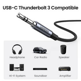 Kabel UGREEN USB-C/3.5mm Jack, 1m černý

 obrázek produktu 4 z 5