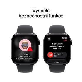 Chytré hodinky Apple GPS + Cellular 46mm klavírně černý hliník - černý sportovní řemínek - M/L 

 obrázek produktu 5 z 7